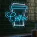 Custom Neon | Coffee Neon Sign | 24x23 | Ice Blue Neon Sign for Kitchen Bar Home Decor 2