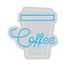 Custom Neon | Coffee Neon Sign | 24x23 | Ice Blue Neon Sign for Kitchen Bar Home Decor 3