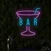 Custom Neon | Bar Neon Sign | 25x22 | Ice Blue and Pink Neon Lights for Home Bar Decor 1