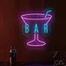 Custom Neon | Bar Neon Sign | 25x22 | Ice Blue and Pink Neon Lights for Home Bar Decor 2