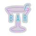 Custom Neon | Bar Neon Sign | 25x22 | Ice Blue and Pink Neon Lights for Home Bar Decor 3