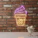 Custom Neon | Ice Cream Cone Neon Sign | 20x13 | Soft Pink Bright Yellow Bright 1