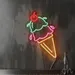 Custom Neon | Ice Cream Cone Neon Sign | 23x16 | Red Green Pink Yellow 1