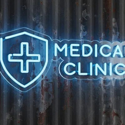 Medical Clinic LED Neon Sign 20x20 – Blue Shield with Medical Cross Neon Light for Hospitals, Doctor Offices, Clinics, Pharmacies, Gyms & Wellness Centers – Durable Wall Mounted Healthcare LED Decor