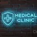 Medical Clinic LED Neon Sign 20x20 – Blue Shield with Medical Cross Neon Light for Hospitals, Doctor Offices, Clinics, Pharmacies, Gyms & Wellness Centers – Durable Wall Mounted Healthcare LED Decor 2
