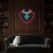 Custom Neon | Diamond Necklace Neon Sign | 25x27 | Hot Pink and Ice Blue 2