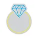 Custom Neon | Diamond Ring Design Neon Sign | 24x20 | Ice Blue, Warm Yellow 3