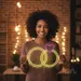 Custom Neon | Overlapping Rings with Heart Neon Sign | 17x22 | Yellow and Pink 1