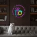 Custom Neon | Gift and Ring Neon Sign | 23x23 | Pink Blue Yellow Color Options 2