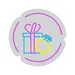 Custom Neon | Gift and Ring Neon Sign | 23x23 | Pink Blue Yellow Color Options 3