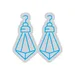 Custom Neon | Pair of Earrings Neon Sign | 20x20 | Ice Blue 3