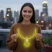 Custom Neon | Necklace Design Neon Sign | 23x23 | Yellow | Customizable Home Decor 1
