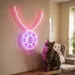 Custom Neon | Necklace with Gemstone Neon Sign | 20x17 Inches | Hot Pink 2