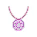 Custom Neon | Necklace with Gemstone Neon Sign | 20x17 Inches | Hot Pink 3