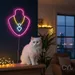 Custom Neon | Necklace Design on Mannequin Neon Sign | 24x20 | Hot Pink, Yellow, Warm White 2