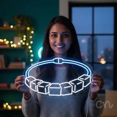 Custom Neon | Bracelet Design Neon Sign | 16x26 | Ice Blue