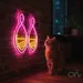 Custom Neon | Earrings Design Neon Sign | 22x20 | Hot Pink and Yellow 2