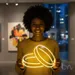 Custom Neon | Coin Design Neon Sign | 17x24 | Yellow Bright Neon Sign for Home Decor 1