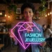 Custom Neon | Fashion Jewellery Neon Sign | 16x20 | Hot Pink, Ice Blue 1