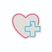 15x17 Heart with Medical Cross Neon Sign in Red & Blue LED – Healthcare Neon Light Wall Art for Clinics, Hospitals, Pharmacies, Wellness Centers, Gyms & Home Decor – LED Neon Sign for Healing & Care 3