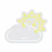 19x24 Sun and Cloud Neon Sign in Yellow & White LED – Cute Smiling Weather Neon Light Wall Art for Bedroom, Kids’ Room, Nursery, Cafe, Playroom, Events & Gifts – Cheerful LED Neon Wall Decor 3