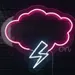 Custom Neon | Thunderstorm Cloud Neon Sign in Pink & White LED | 21x24 2