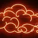 15x26 Swirly Cloud Neon Sign – Orange LED Neon Wall Light for Bedrooms, Living Rooms, Nurseries, Gaming Rooms, Cafes, Bars, Weddings, Events, Unique Modern Home Decor, and Ambient Mood Lighting 1