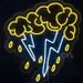 Custom Neon | Neon Storm Cloud with Lightning and Rain Sign | 24x22 1