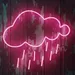 Custom Neon | Cloud with Rain Neon Sign in Pink LED | Unique Weather-Inspired Neon Wall Light | Decorative Lighting for Bedrooms, Bars, Cafes, Game Rooms, and Event Backdrops | Modern Wall Art | 22x24 1