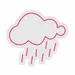 Custom Neon | Cloud with Rain Neon Sign in Pink LED | Unique Weather-Inspired Neon Wall Light | Decorative Lighting for Bedrooms, Bars, Cafes, Game Rooms, and Event Backdrops | Modern Wall Art | 22x24 3