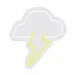 Custom Neon | Cloud with Lightning Bolt Neon Sign in White & Yellow LED | 24x22 3