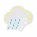 Custom Neon | Neon Flex Thunderstorm Sign with Rain & Lightning | Premium LED Weather Wall Art Decor | 21x24 | Plug-in Neon Flex Design, Desk Neon Light, No Battery Durable Storm Display 3