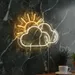 Custom Neon | Neon Flex Sun Cloud Sign | Premium LED Weather Wall Art Decor | 16x24 | Plug-in Neon Flex Design, Inspirational Desk Neon Light, No Battery Durable Sun Cloud Display 1