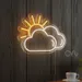 Custom Neon | Neon Flex Sun Cloud Sign | 16x24 2