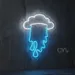 “Rain Cloud Neon Light Sign – Dripping Rain LED Neon Flex Wall Decor for Bedroom, Living Room, Gaming Setup & Kids Room – Plug-in Neon Lamp, Aesthetic Modern Wall Art & Personalized Gift” 2