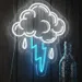Storm Cloud Neon Light Sign – Custom Lightning & Rain LED Neon Wall Decor for Bedroom, Living Room, Kids Room & Gaming Setup – Plug-in Neon Flex Lamp, Aesthetic Gift & Modern Home Decoration 2