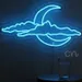 Neon Flex Crescent Moon Cloud Sign 13x24 in – Premium Plug-In LED Neon Wall Light, Battery-Free Durable Acrylic Moon Cloud Decor for Bedroom, Living Room, Gaming Room, Cafe & Party Wall Art 1