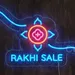 Custom Neon | Rakhi Sale Neon Sign | Festive Plug-In Wall Decor | 27x16 | Pink Orange Blue | Bright LED Festival Light for Raksha Bandhan Promotions, Shop Display, Home Decor and Celebration 1