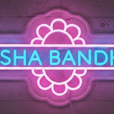 Custom Neon | Raksha Bandhan Neon Sign | 26x11 inch | Pink Blue