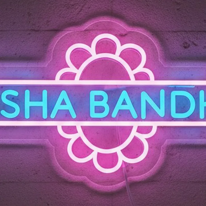 Custom Neon | Raksha Bandhan Neon Sign | 26x11 inch | Pink Blue