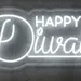 Custom Neon | Happy Diwali Neon Sign | 24x11 inch | White 1