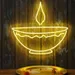 Custom Neon | Traditional Diya Neon Sign | 22x21 inch | Yellow 2