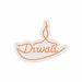 Custom Neon | Diwali Neon Sign with Traditional Diya Outline Design | Energy-Efficient LED Decorative Wall Light for Festivals, Homes, Shops, and Events | 20x16 inch | Orange 3