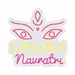 Custom Neon | Shubh Navratri Neon Sign with Goddess Eyes and Script Design | Energy-Efficient LED Decorative Wall Light for Festivals and Events | 24x24 inch | Yellow Pink 3
