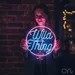 Custom Neon | Wild Thing Neon Sign | 23x23 | Ice Blue and Hot Pink Neon Sign 1