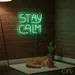 Custom Neon | Stay Calm Neon Sign | 19x24 | Green Neon Sign for Home Decor and Office 2