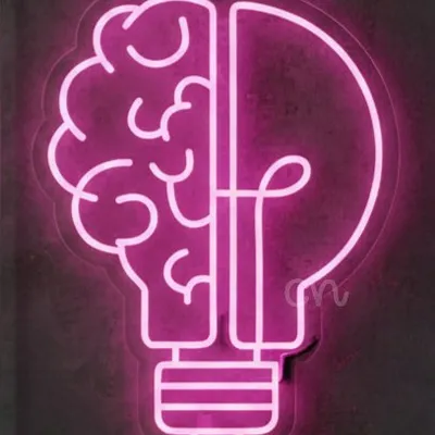 Custom Neon | Positive Mind Neon Sign | Plug-in LED Neon Flex Wall Mounted Motivational Decor Light | Durable Electric Neon Art for Bedroom Living Room Office | 18x24 | Purple