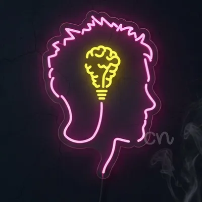 Custom Neon | Positive Mind Neon Sign | 17x24 | Pink and Yellow