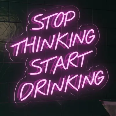 Custom Neon | Stop Thinking Start Doing Neon Sign | 26x24 | Pink