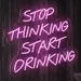 Custom Neon | Stop Thinking Start Doing Neon Sign | 26x24 | Pink 2